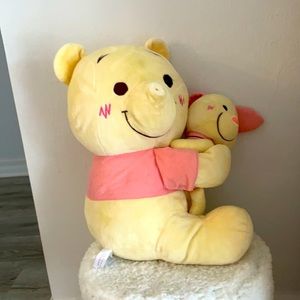 RARE White Winnie the Pooh with Piglet Plush